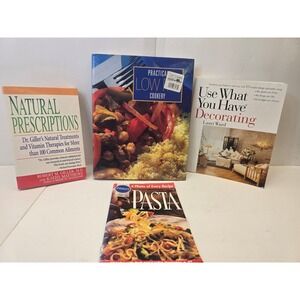 Home Decor & Cookbooks Collection 4pc – Cooking, Decorating, Healthy Living